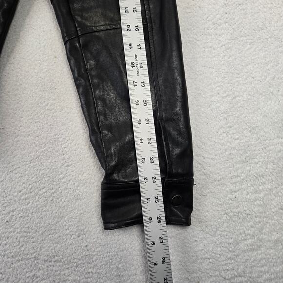 Guess Embroidered Faux Leather Jacket Womens Large Snake Skull Grunge Punk Rock - Picture 14 of 14